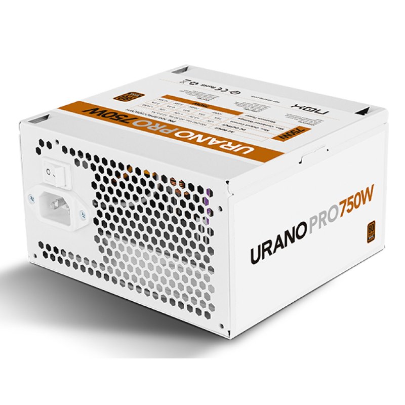 NOX Urano PRO White 750W Bronze unité d'alimentation d'énergie ATX Blanc