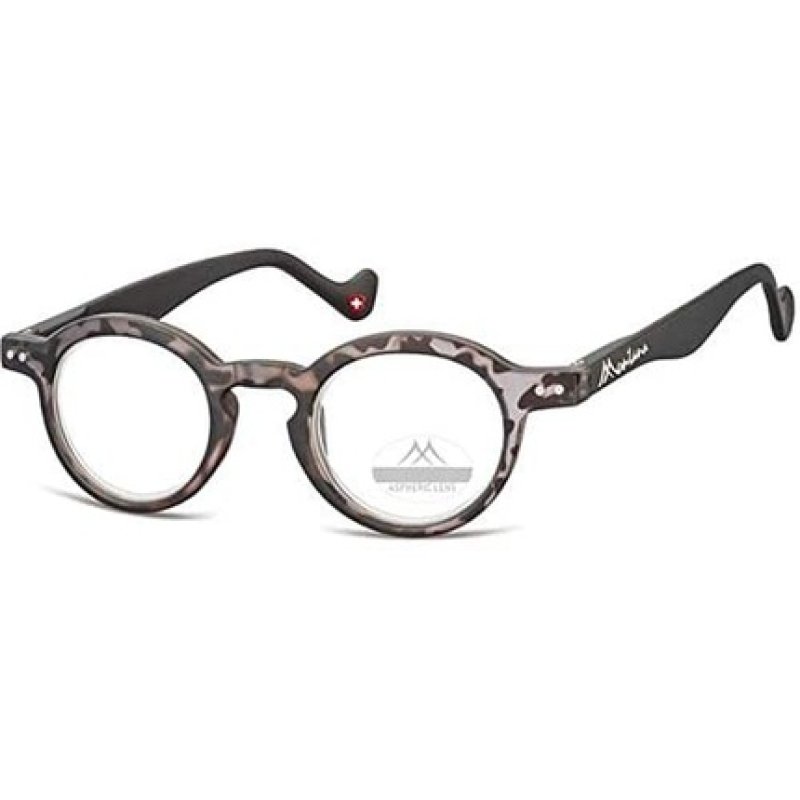 Reading Glasses Round Turtle Gray Strength 1.00 Box69