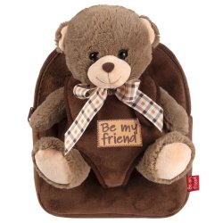 Bear Tommy backpack with plush toy 26cm