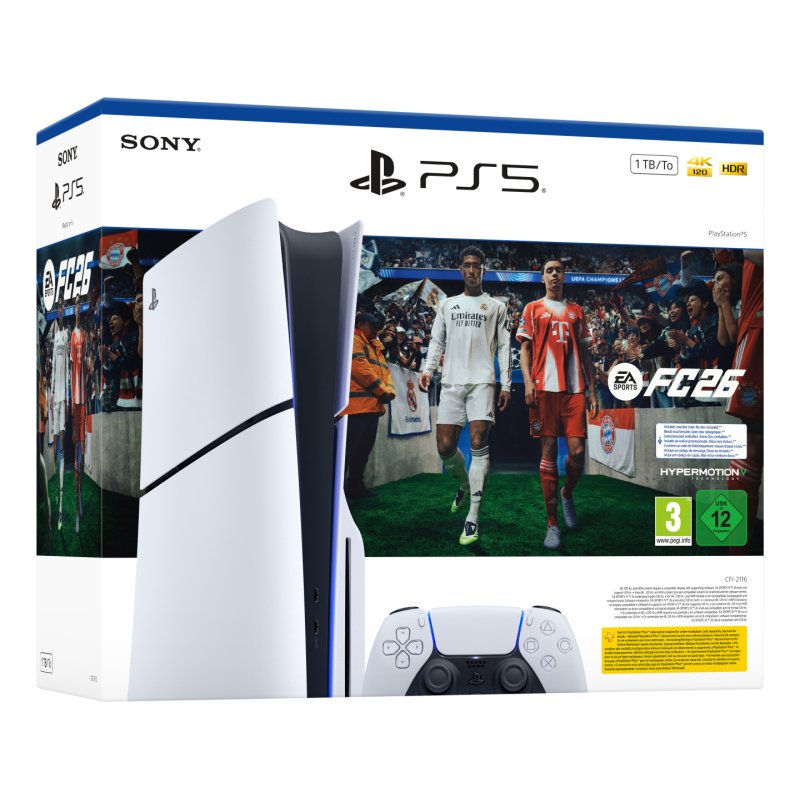 Sony PS5 Laufwerk - EA Sports FC 26 Bundle 1 To Wifi Noir, Blanc
