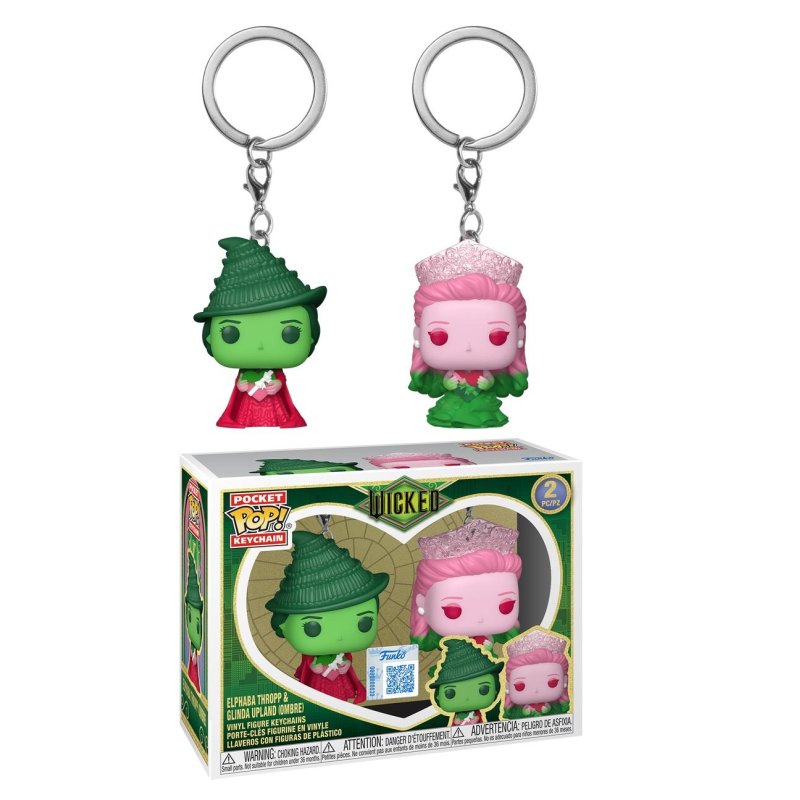 WICKED - Pocket Pop Keychains 2 Pack- Glinda & Elphaba (Ombre)