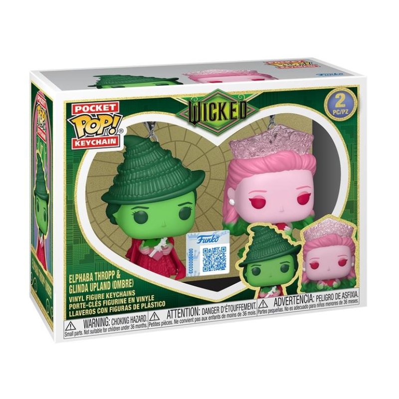 WICKED - Pocket Pop Keychains 2 Pack- Glinda & Elphaba (Ombre)