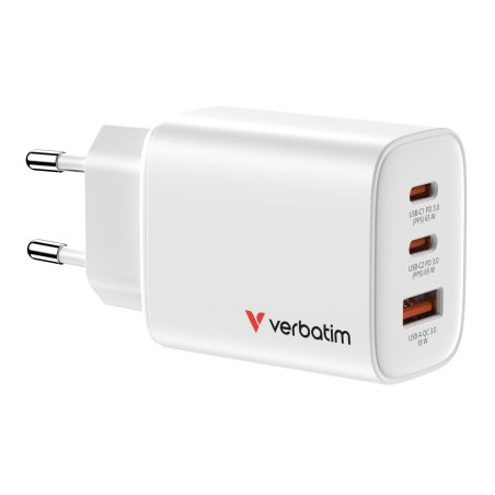 Verbatim Essentials GaN Charger 65W EU plug White