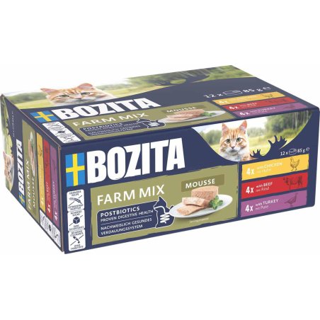 Bozita - Mousse Mixed Farm - 12x 85g