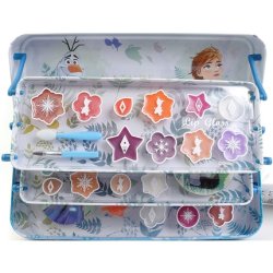 Markwins Disney Frozen Triple Layer Beauty Tin Makeup Set for Kids Fashion 3-Tier Colour Collection Tin with Makeup for