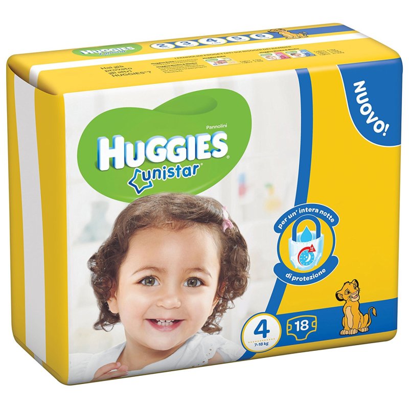 Huggies Unistar Diapers Size 4 (7-14 kg) 18 Diapers