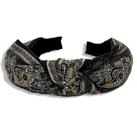 Araban Black Beige Knot Headband