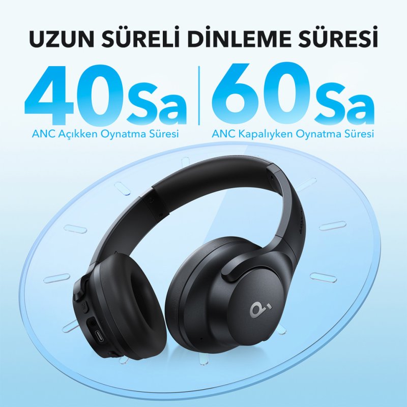 AURICULARES SOUNDCORE Q20I CON CANCELACION DE RUIDO ACTIVA BLUETOOTH - BLANCO