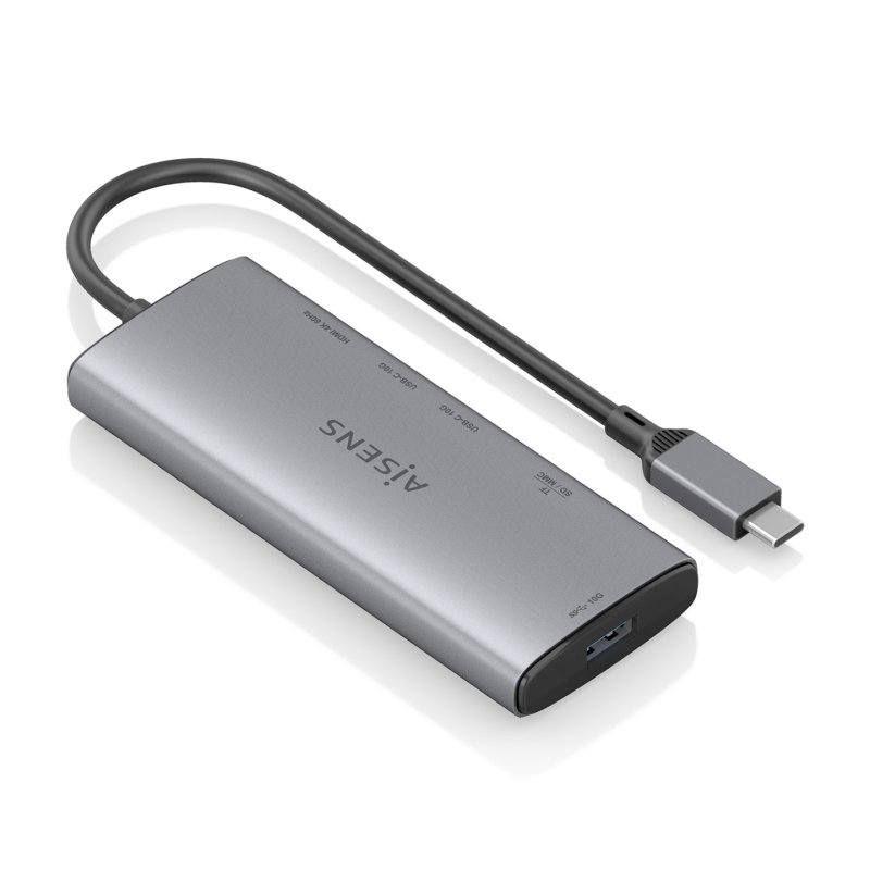 AISENS ASUC-6P029-GR laptop dock/port replicator Wired USB 3.2 Gen 1 (3.1 Gen 1) Type-C Grey