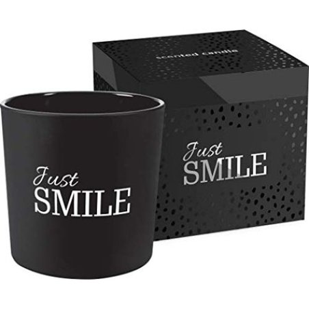 Scented Candles With Two Wicks Made Of Frosted Glass, Scent: Just Smile, Burn Time 40