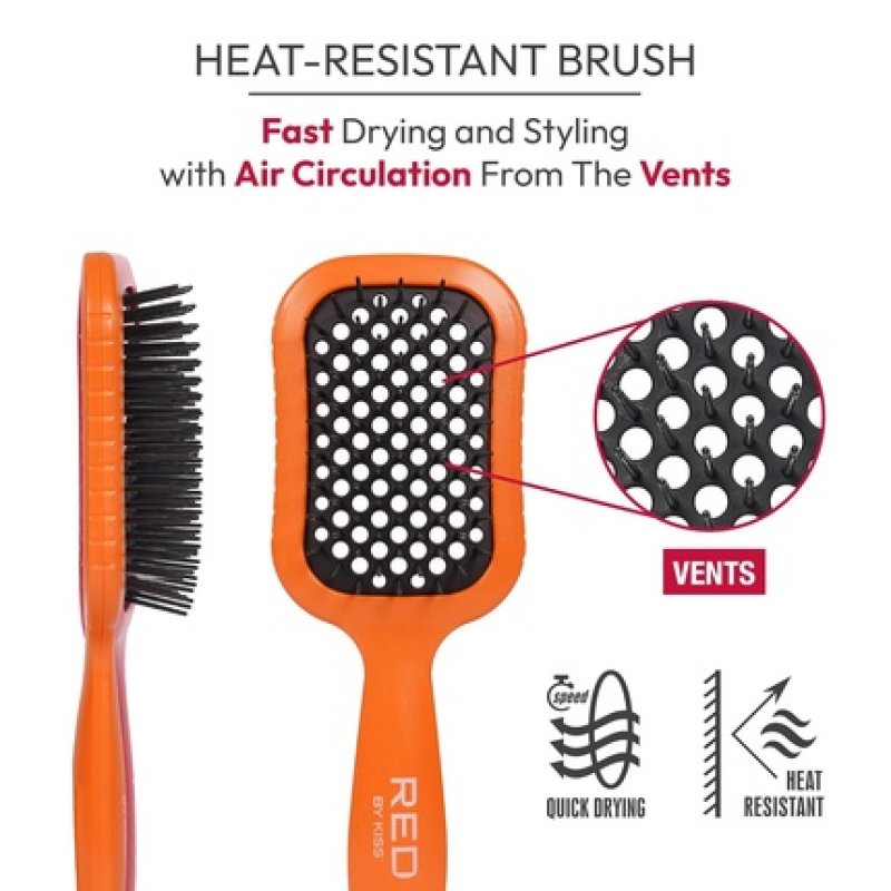 Red By Kiss Dry Vent Heat Resistant Hair Brush for Fast Blow Drying