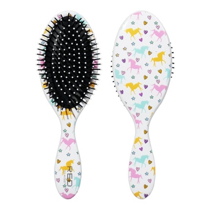 Red By Kiss Designed Paddle Detangler Brush Unicorn