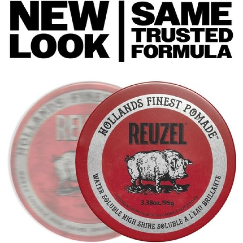 Reuzel Red Pomade Medium Hold High Shine Water Soluble Pomade for Men