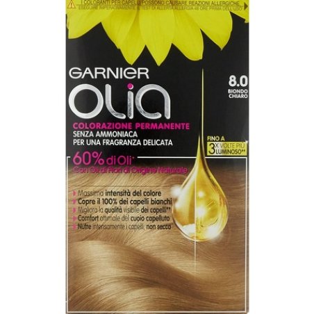 Garnier Olia 8.0 Permanent Hair Color and Dye in Light Blonde