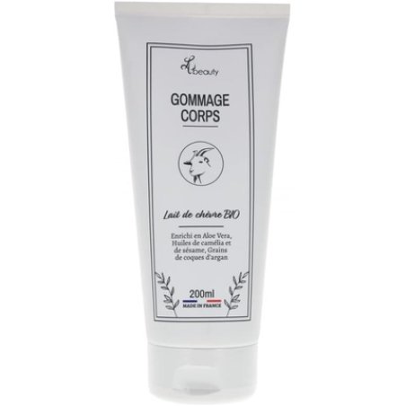 Body Scrub with Organic Goat Milk, Camellia and Sesame Oils, Argan Shell Grains