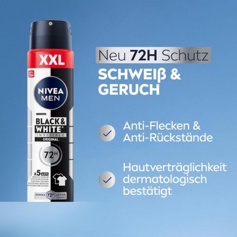 Nivea Men Black & White Invisible Deo Spray XXL Antiperspirant