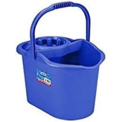 Lapa Pla Rectangular Bucket with Drainer Black/Green 14L