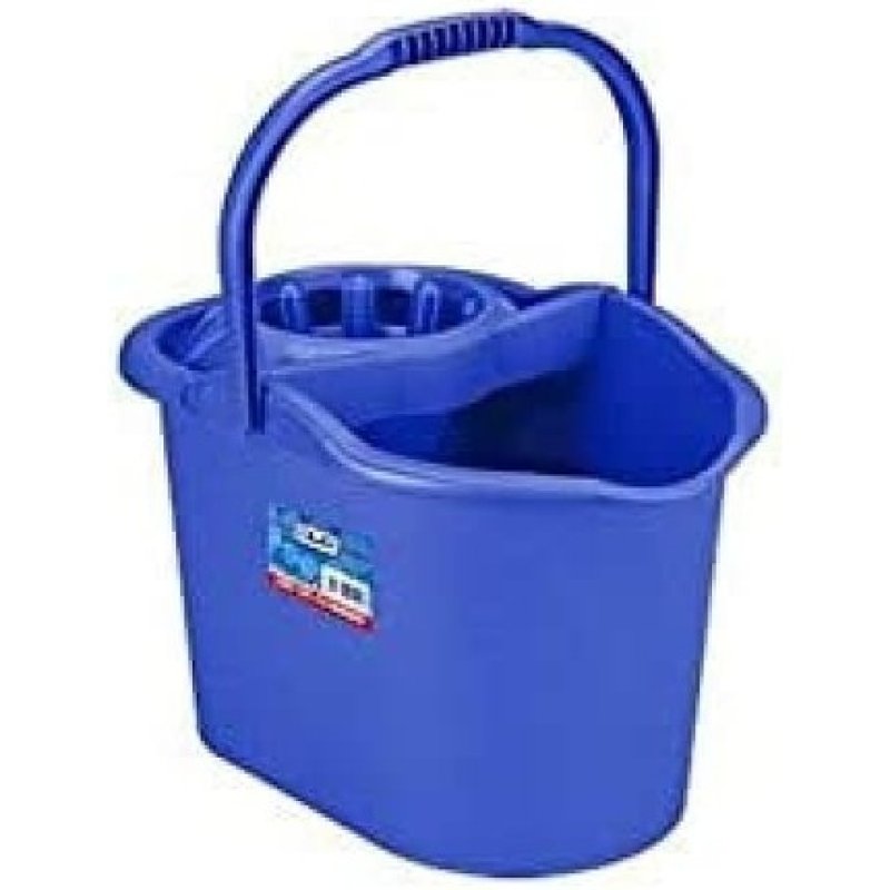 Lapa Pla Rectangular Bucket with Drainer Black/Green 14L