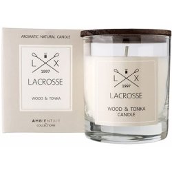Ambientair Lacrosse Wood & Tonka Scented Candle With Wooden Lid 200g, Xl