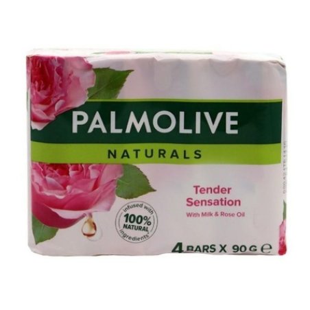 Palmolive Tender Sensation Rose Milk Soap Bar - 4 X 90g