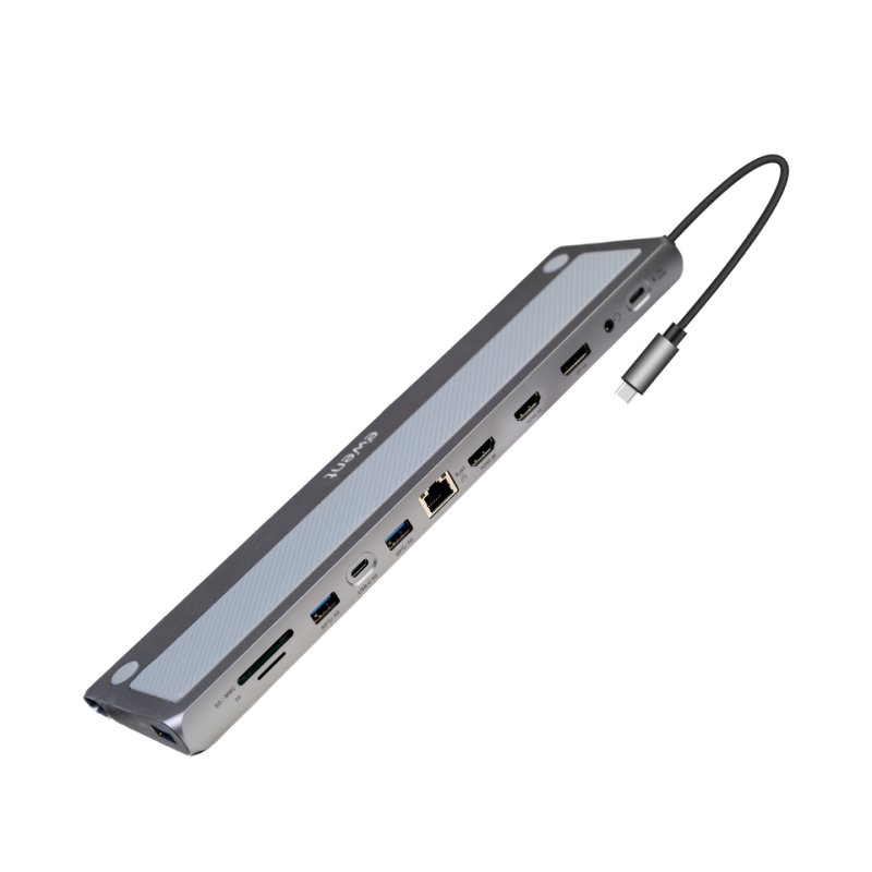 Ewent EW1150 laptop dock/port replicator Wired USB 3.2 Gen 1 (3.1 Gen 1) Type-C Aluminium