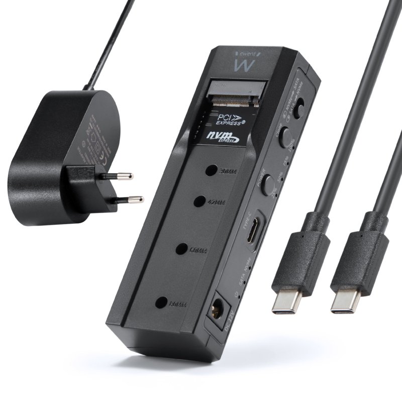 EWENT CLONADOR DUAL BAY HDD/NVME M2 SSD CLONE CON 2.5" AND 3.5" SATA