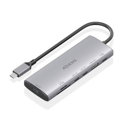 AISENS ASUC-7P031-GR laptop dock/port replicator Wired USB 3.2 Gen 1 (3.1 Gen 1) Type-C Grey