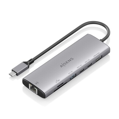 USB-C DOCK AISENS 7 EN 1 HDMI RJ45 USB 10G 2XUSB-C 10G SD MICRO SD 20CM