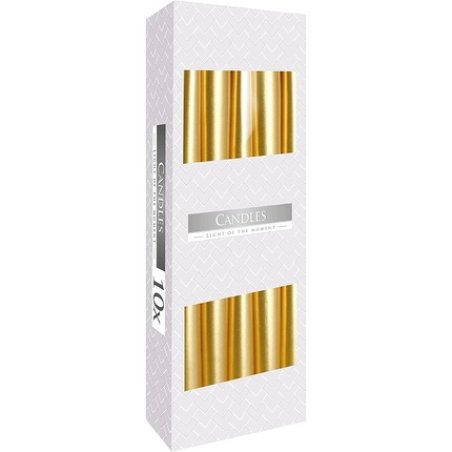 Bispol Tapered Metallic Candles 245/23 Mm - Gold