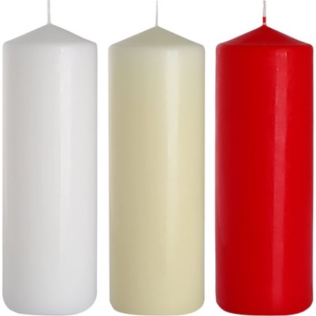 Pillar Candle Red 25 Cm High And About 160 Hours Burn Time