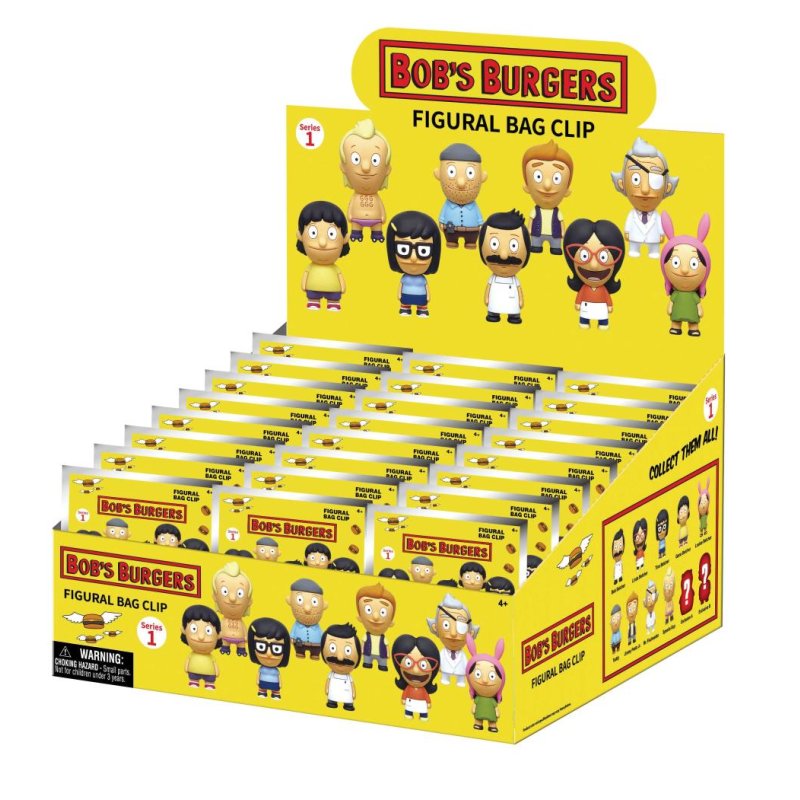 BOB'S BURGERS - Series 1 - 3D Foam Bag Clip (Display 24 Pcs)