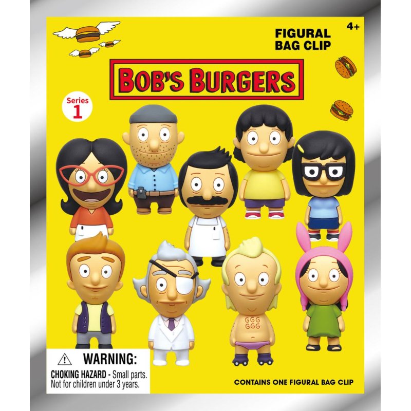 BOB'S BURGERS - Series 1 - 3D Foam Bag Clip (Display 24 Pcs)