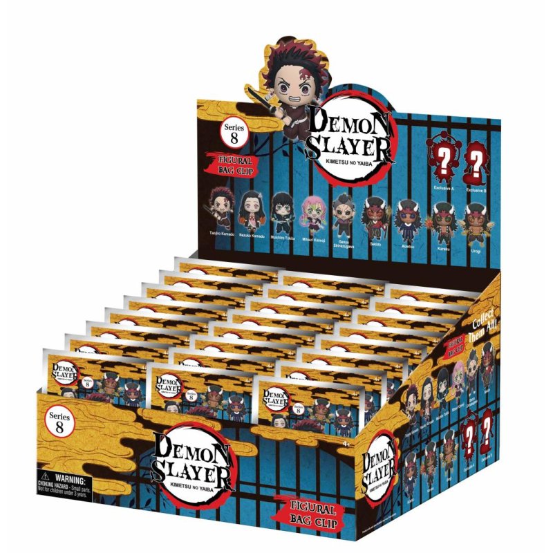 DEMON SLAYER - Series 8 - 3D Foam Bag Clip (Display 24 Pcs)