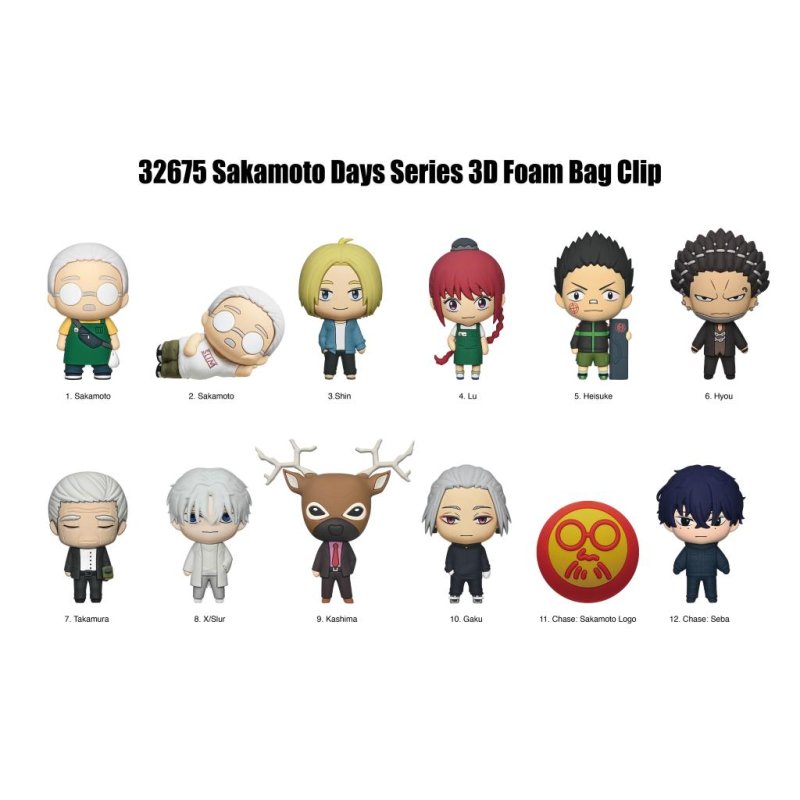 SAKAMOTO DAYS - Series 2 - 3D Foam Bag Clip (Display 24 Pcs)