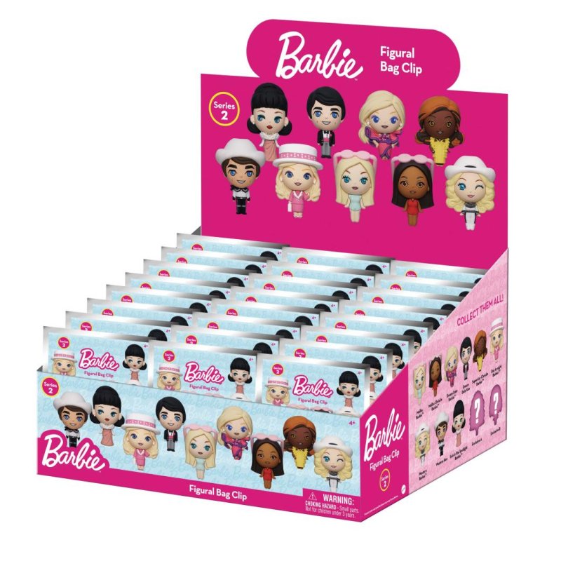 BARBIE - Series 2 - 3D Foam Bag Clip (Display 24 Pcs)