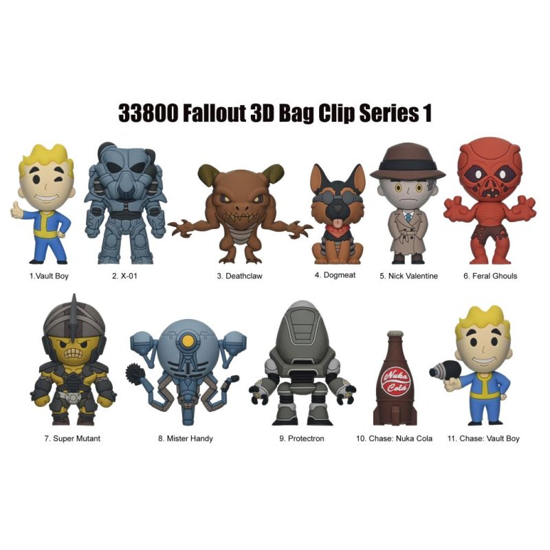 FALLOUT - Series 1 - 3D Foam Bag Clip (Display 24 Pcs)