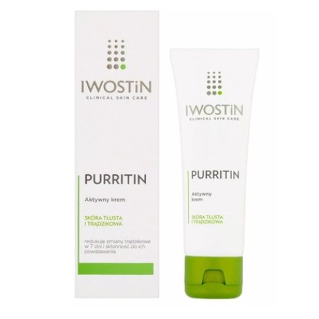 Iwostin Purritin Active Cream For Oily And Acne-Prone Skin, 40ml