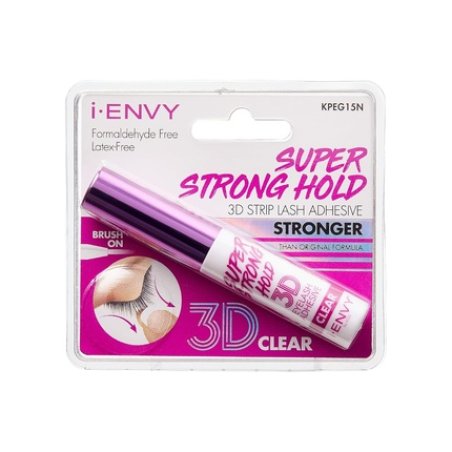 Ienvy By Kiss Super Strong Hold 3D Strip Lash Glue Clear Waterproof Brush-On