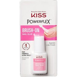 Kiss Powerflex Brush-On Nail Glue Flex Formula for Ultra Hold of False Nails