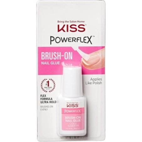 Kiss Powerflex Brush-On Nail Glue Flex Formula for Ultra Hold of False Nails