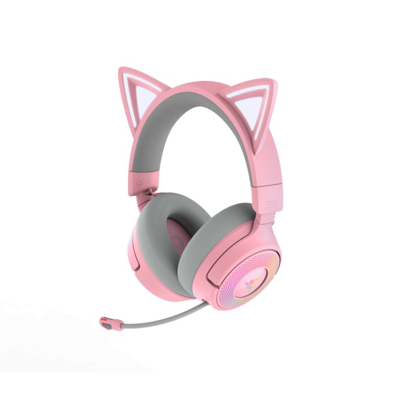 RAZER Kraken Kitty V3 Pro - Casque sans fil RGB Quartz Ed.
