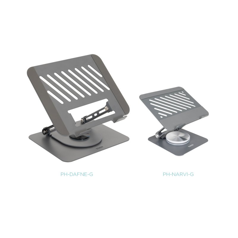 SOPORTE PLEGABLE 360° DISPOSITIVOS HASTA 13", GRIS