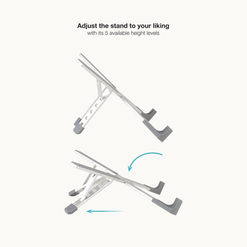 TooQ TQLRS0036-AL Support de livres Supports de Laptop Argent 43,9 cm (17.3")