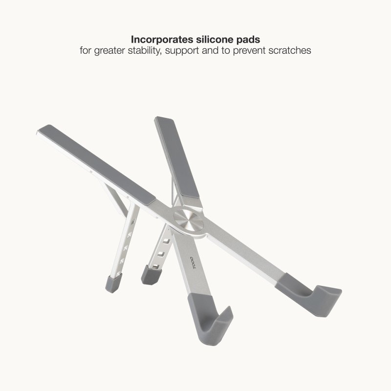 TooQ TQLRS0036-AL Support de livres Supports de Laptop Argent 43,9 cm (17.3")