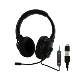 MCL MK1A99AZZZCSQMUSB - USB-A / USB-C Wired Headset with Microphone