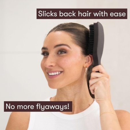 Framar Slick Back Hair Brush for Women - Boar Bristle