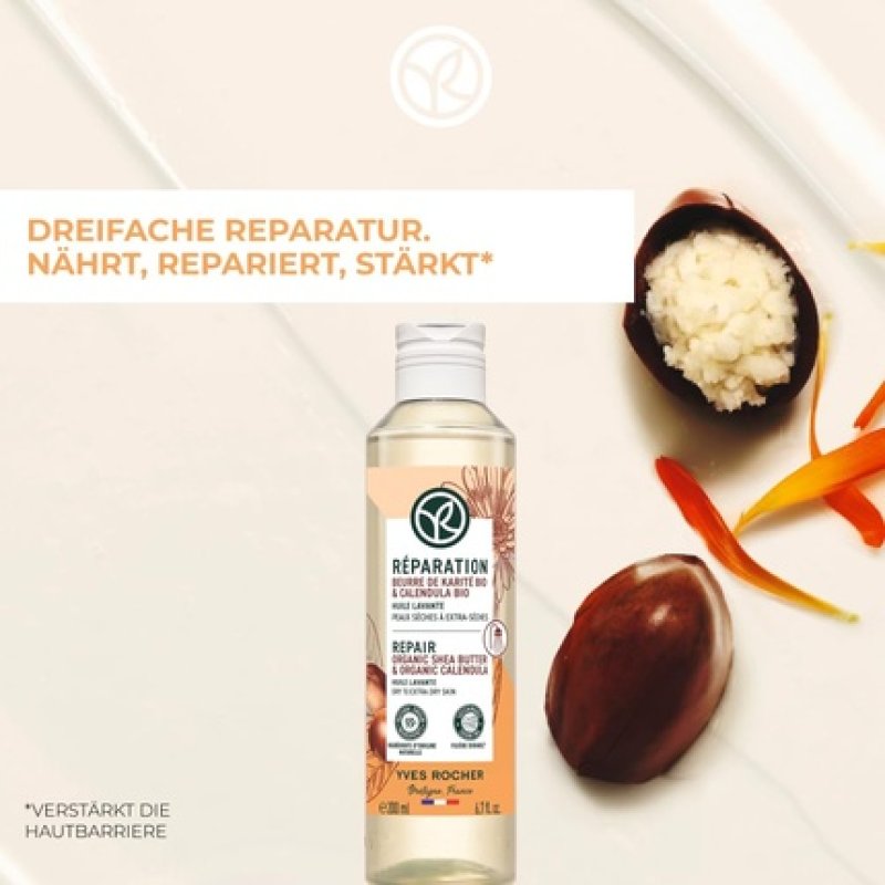 Yves Rocher Cleansing Oil 200ml Gentle Wellbeing for Dry Skin