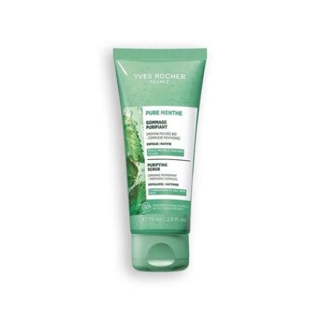 Yves Rocher Pure Menthe Purifying Scrub Deep Cleansing Face Exfoliator