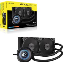 Corsair NAUTILUS 240 RS LCD Liquid CPU Cooler, Personalised LCD Screen, RS120 Magnetic Dome Fans, Daisy-Chain