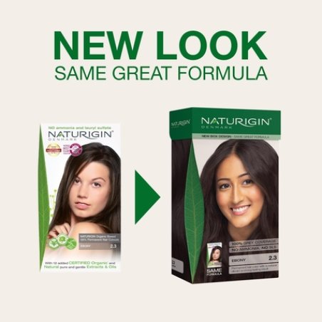 Naturigin Ebony Hair Dye 23 Permanent Hair Color with Natural Ingredients